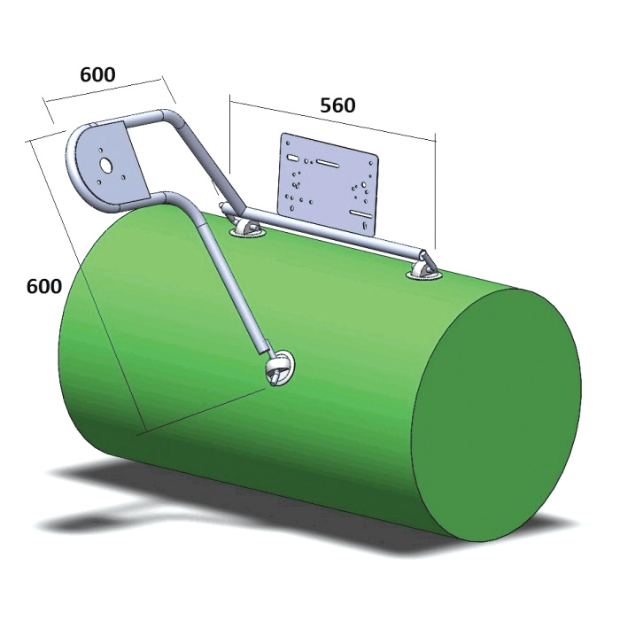 Стойка рулевая с креплением на баллон надувной лодки 25мм в Краснодаре