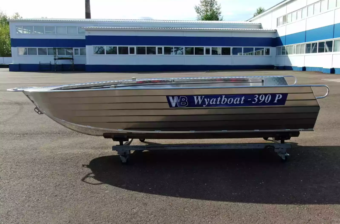 Алюминиевая лодка Wyatboat-390РМ увеличенный борт в Краснодаре