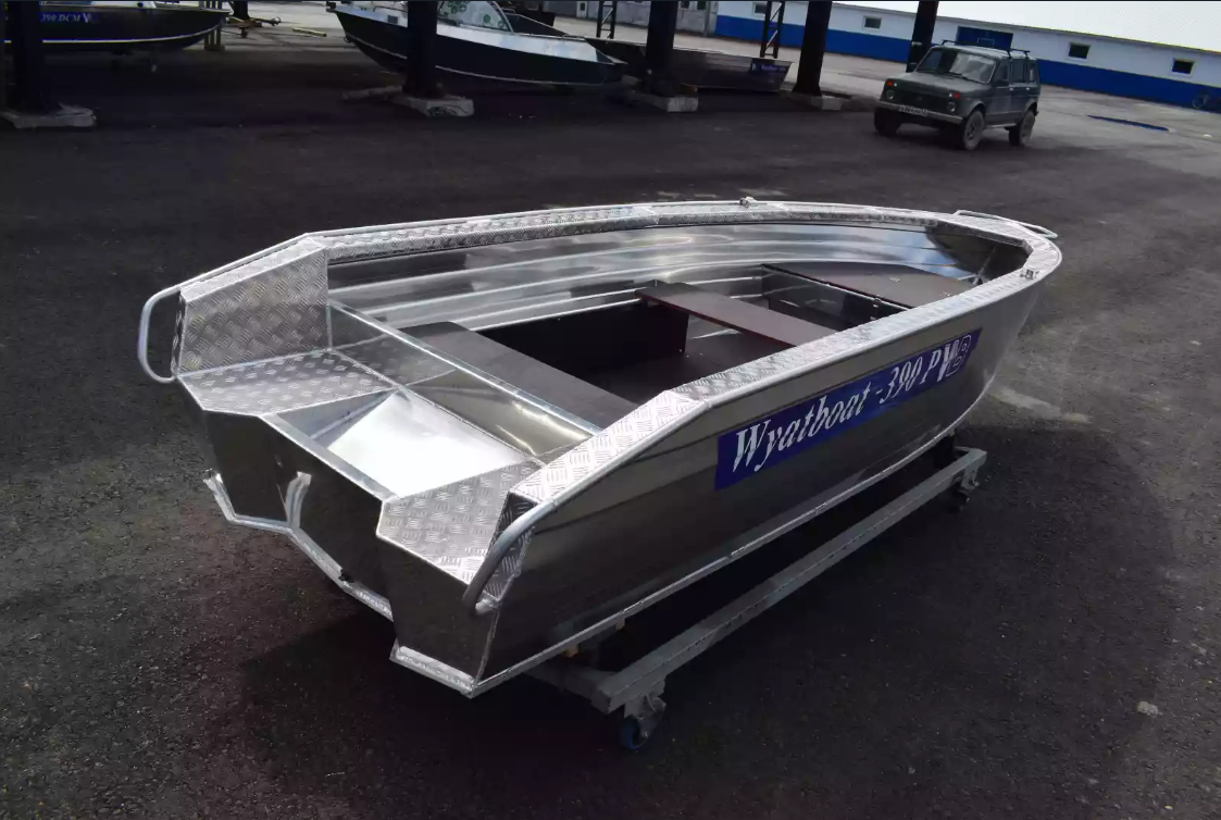 Алюминиевая лодка Wyatboat-390Р Увеличенный борт в Краснодаре