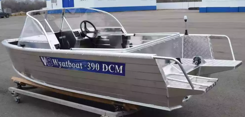 Алюминиевая лодка Wyatboat-390 DCM Увеличенный борт в Краснодаре