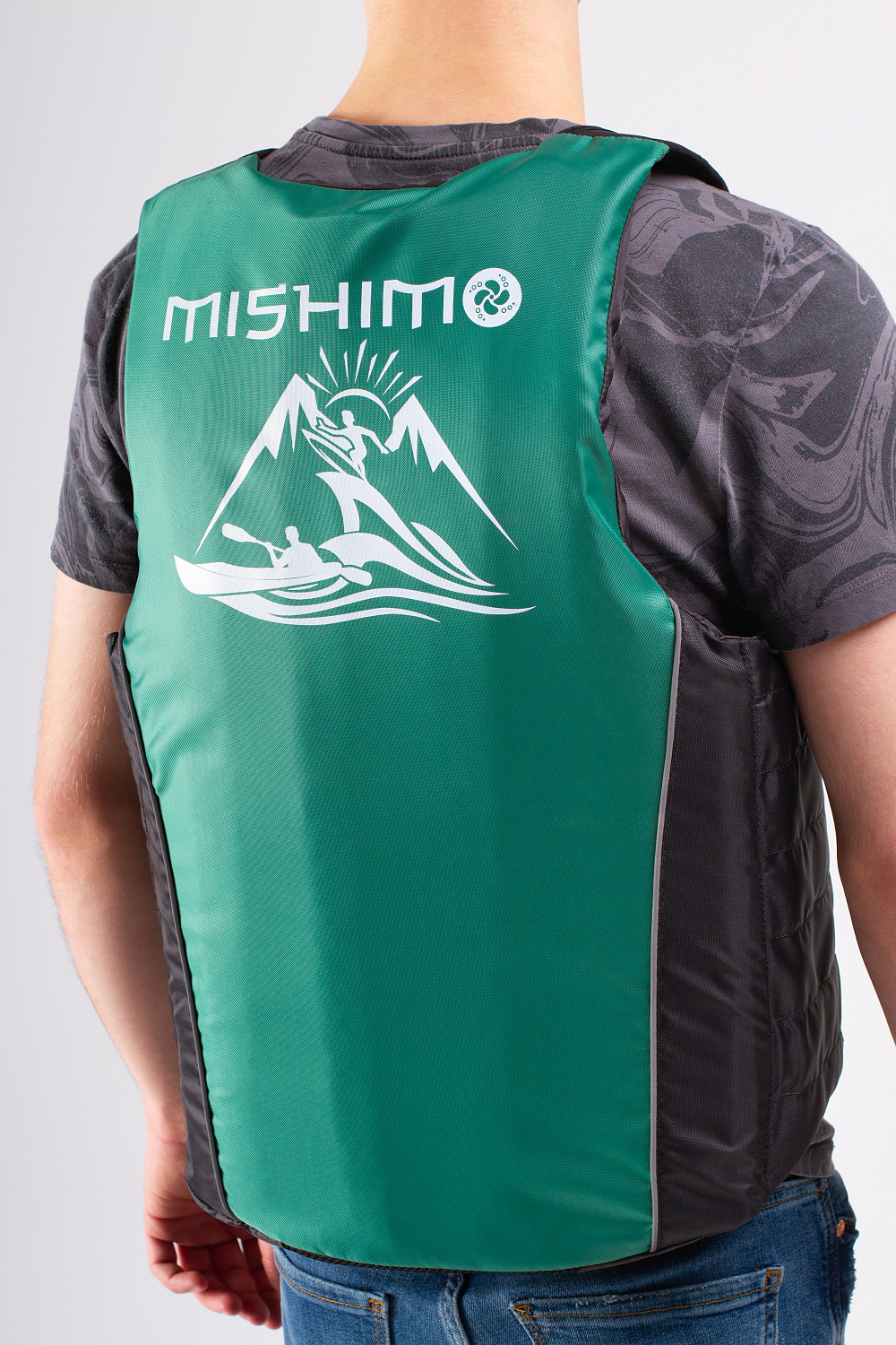 Жилет спасательный MISHIMO PRO Премиум качества Черно-зеленый в Краснодаре