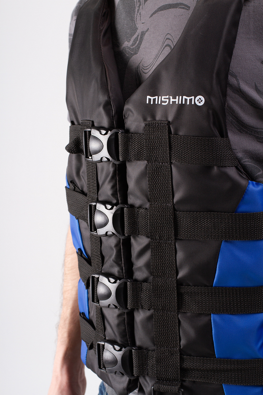 Жилет спасательный MISHIMO PRO Премиум качества Черно-синий в Краснодаре