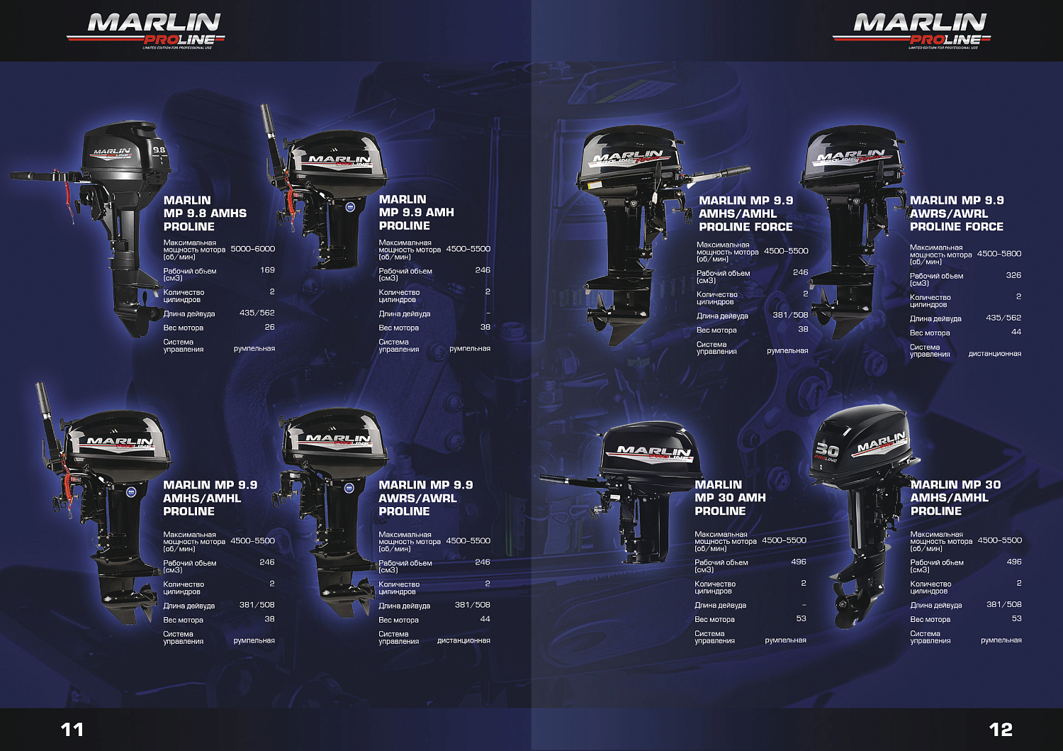 Лодочный мотор MARLIN PROLINE MP 50 AWR ПОД ВОДОМЕТ в Краснодаре